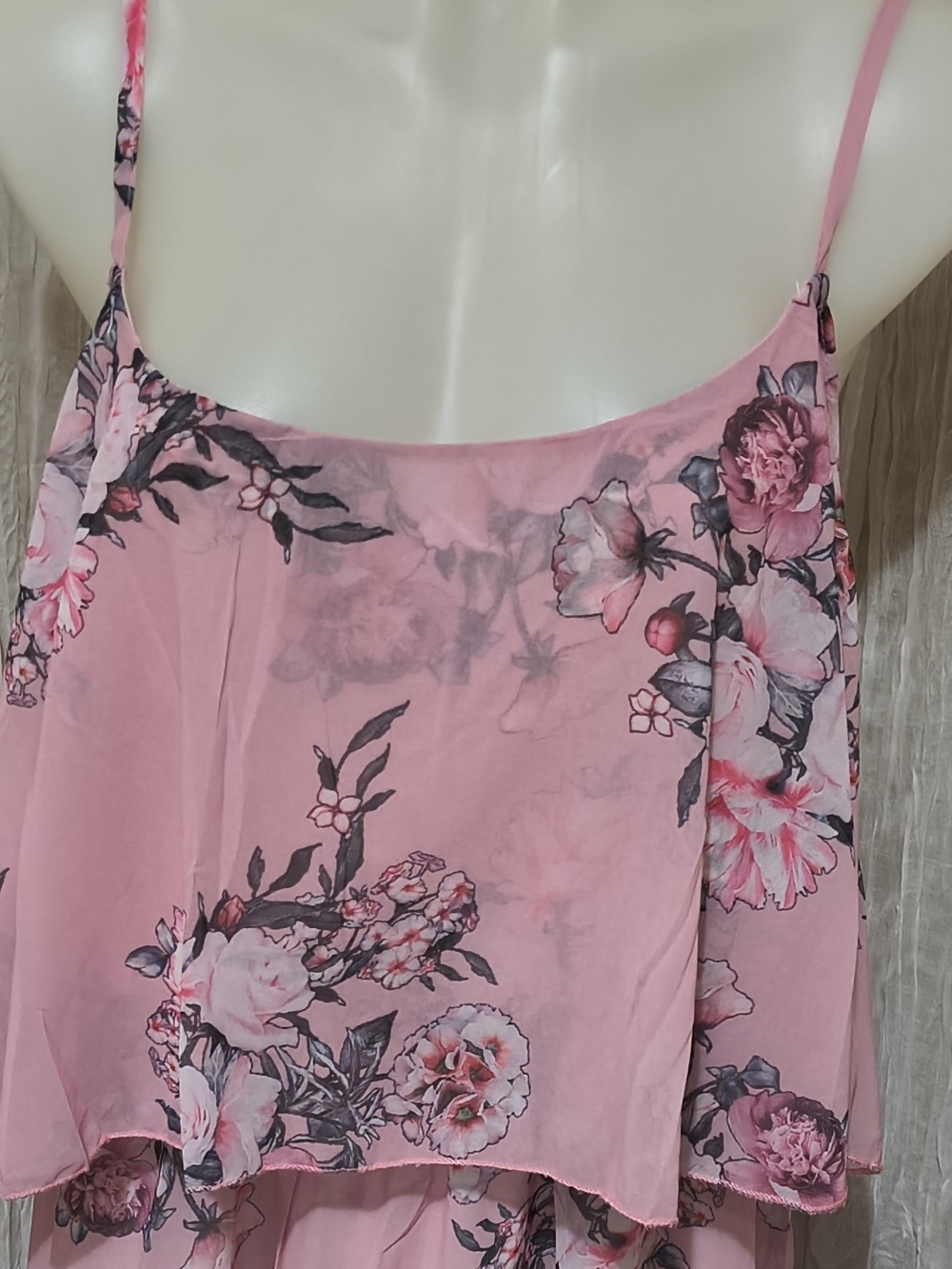 Pink Floral Cold Shoulder - Picture 2 of 3